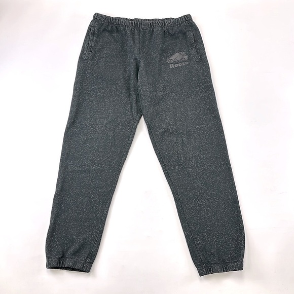 Roots Pants - Roots genderless jogger sweatpant Medium black peppered casual sweats